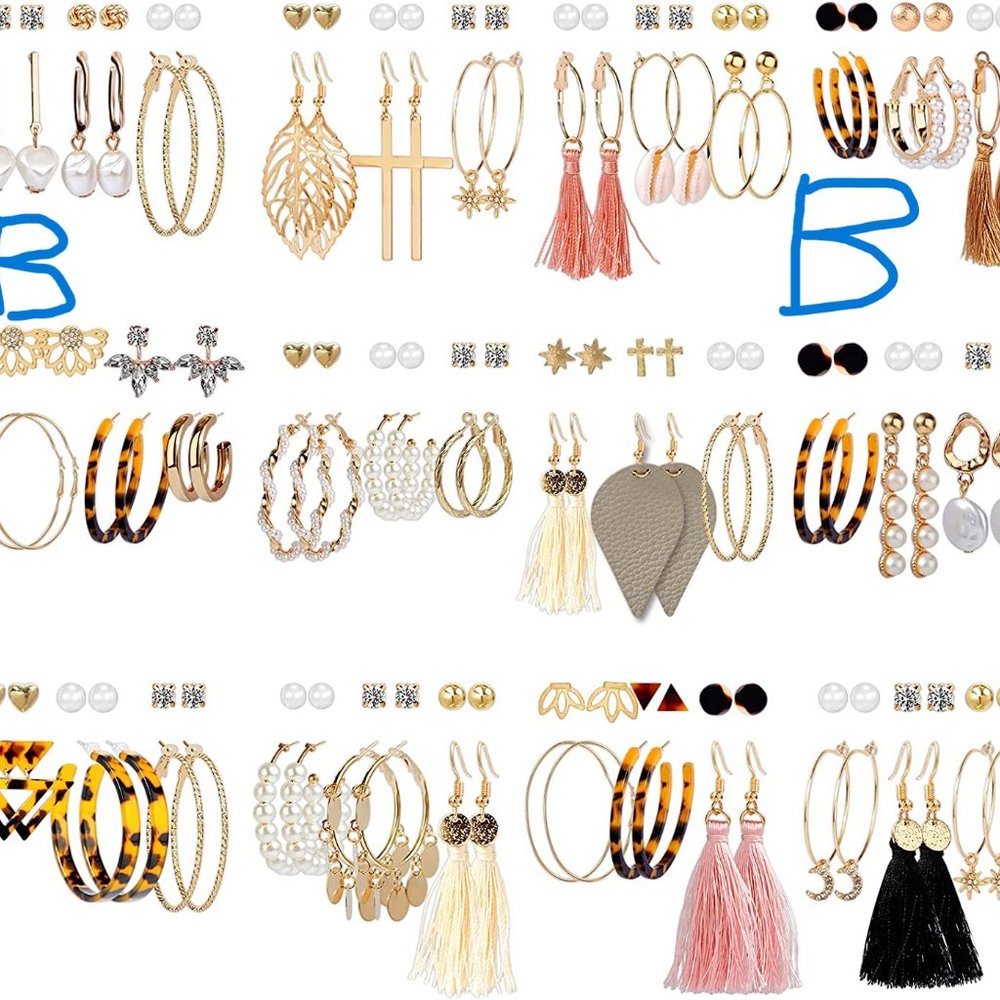 New  Colorful Boho Earrings Set with Tassel Earrings,Acrylic Leaf Earrin - Picture 4 of 10
